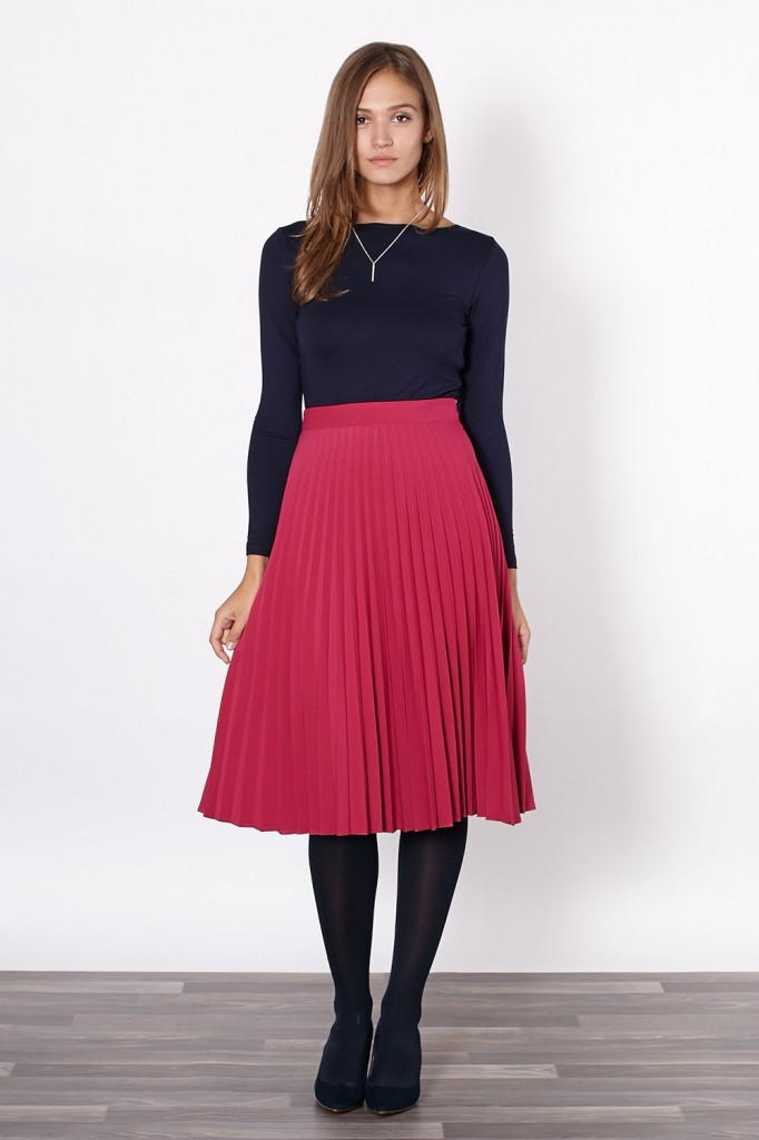 Dámská sukně 50-329 - Click fashion tm.růžová 42