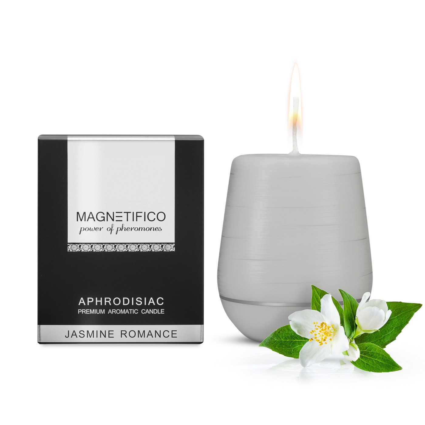 Afrodiziakální vonná svíčka Magnetifico Aphrodisiac Candle Jasmine Romance - Valavani Barva: šedá, Velikost: uni