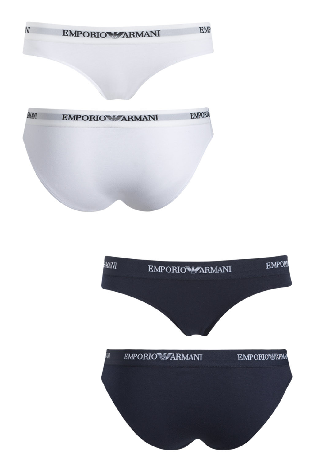 Kalhotky 2pcs 163334 CC317 10410 bílotmavěmodrá - Emporio Armani bílá/tmavě modrá XL