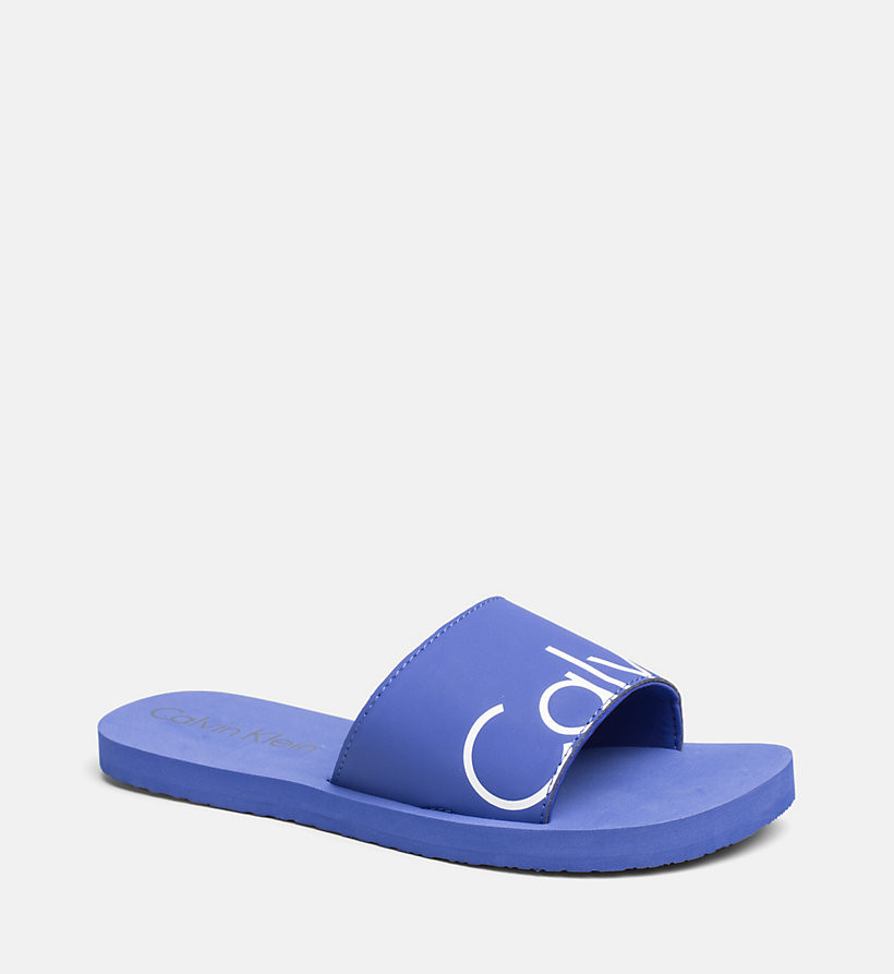 Pantofle KW0KW00398-038 modrá - Calvin Klein modrá 41/42