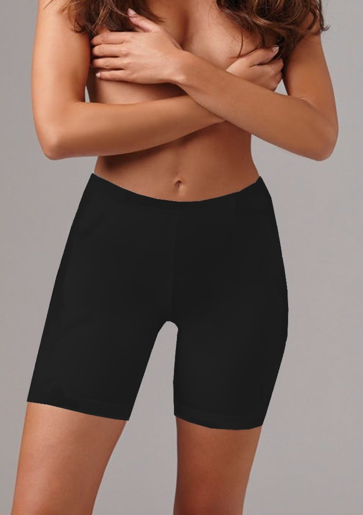 Dámské kalhotky s delší nohavičkou Cinzia černá - Lovelygirl černá 6/XL
