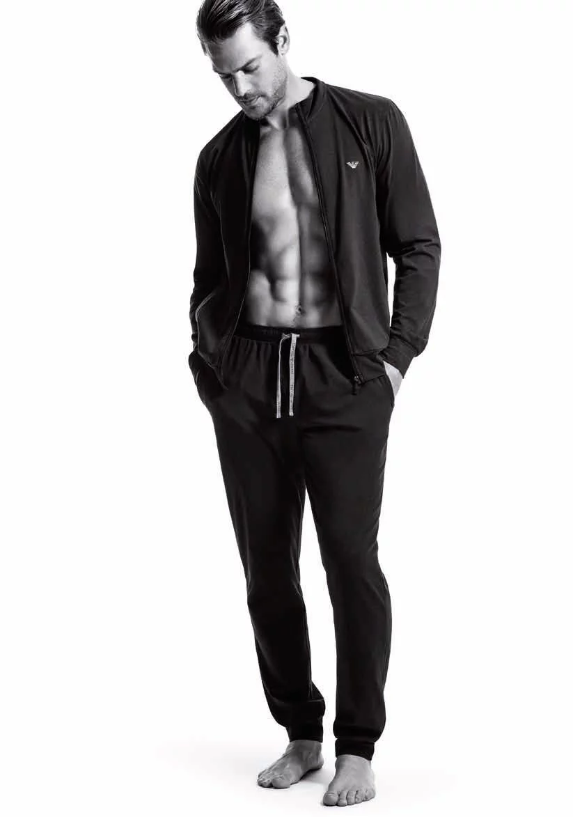 Pánské pyžamo 111795 CC570 00020 černá - Emporio Armani černá S