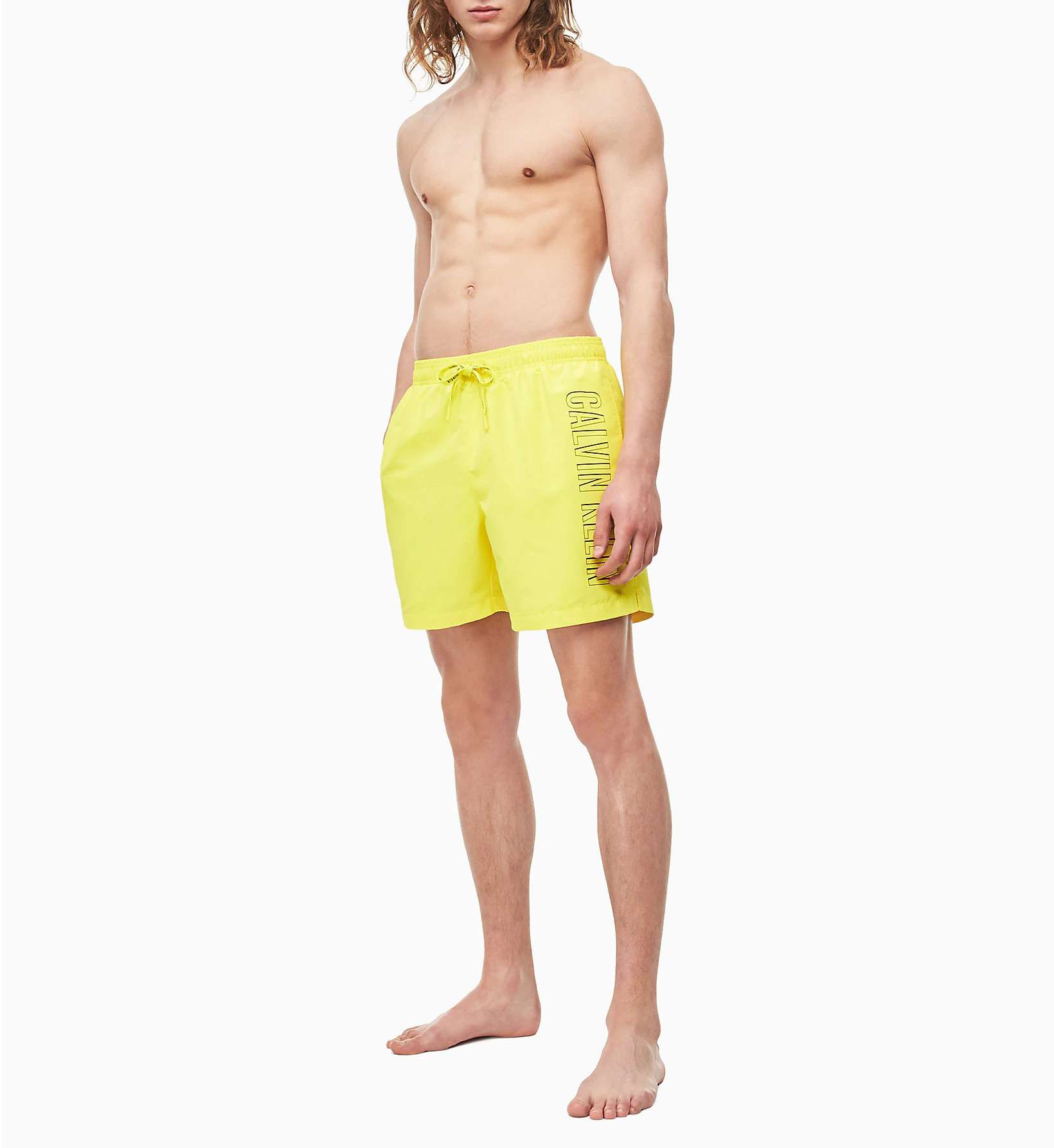 Pánské plavecké šortky KM0KM00381-ZAM žlutá - Calvin Klein žlutá M