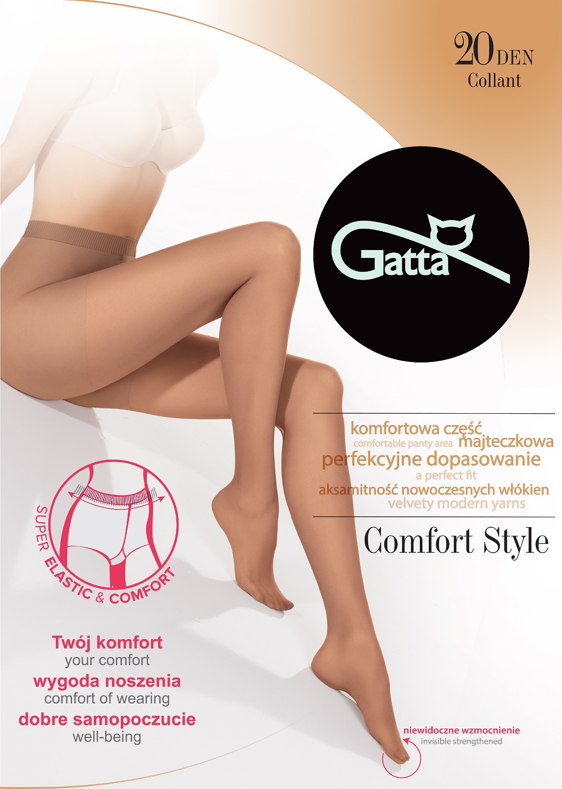 Dámské punčochové kalhoty Comfort Style 20 den -GATTA Daino 2-S