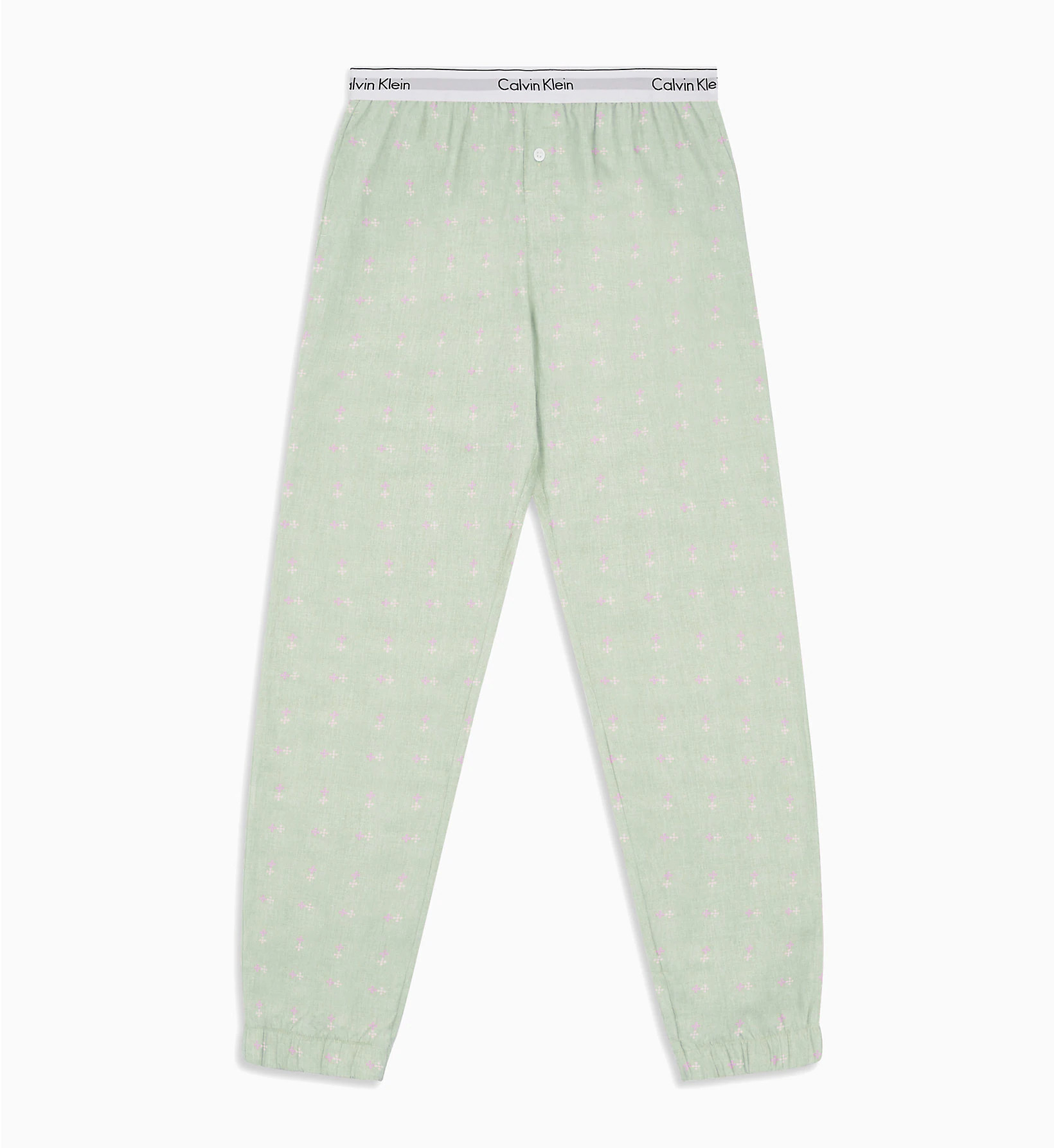 Dámské pyžamové kalhoty QS5934E-FPV zelená - Calvin Klein zelená L