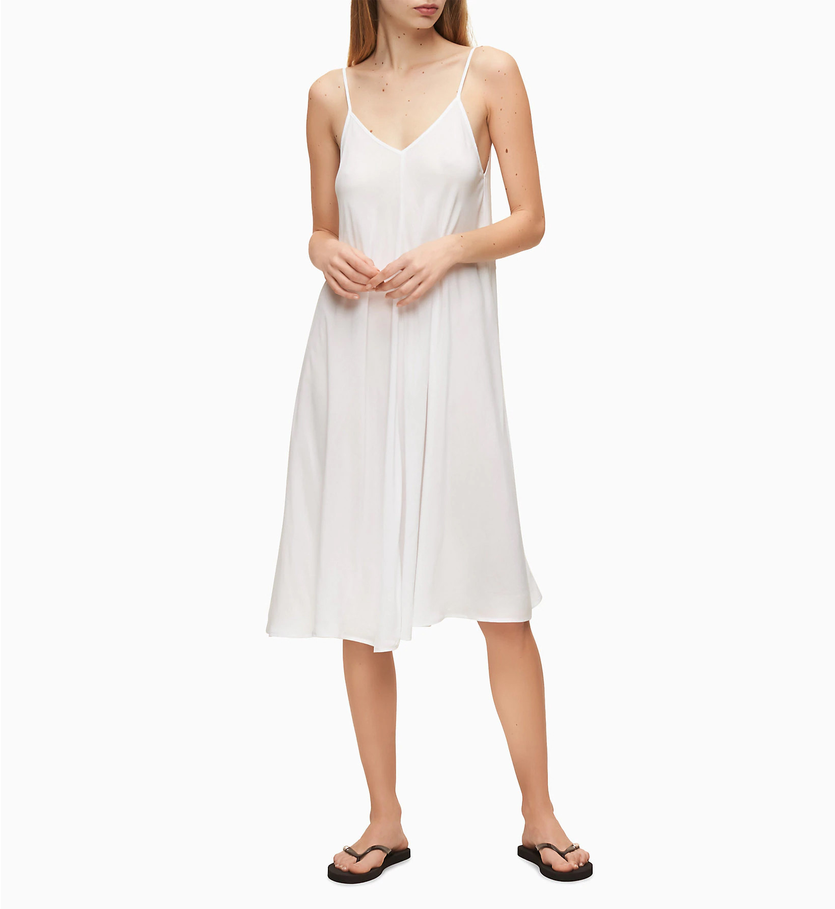Plážové šaty KW0KW01071-YCD bílá - Calvin Klein bílá M