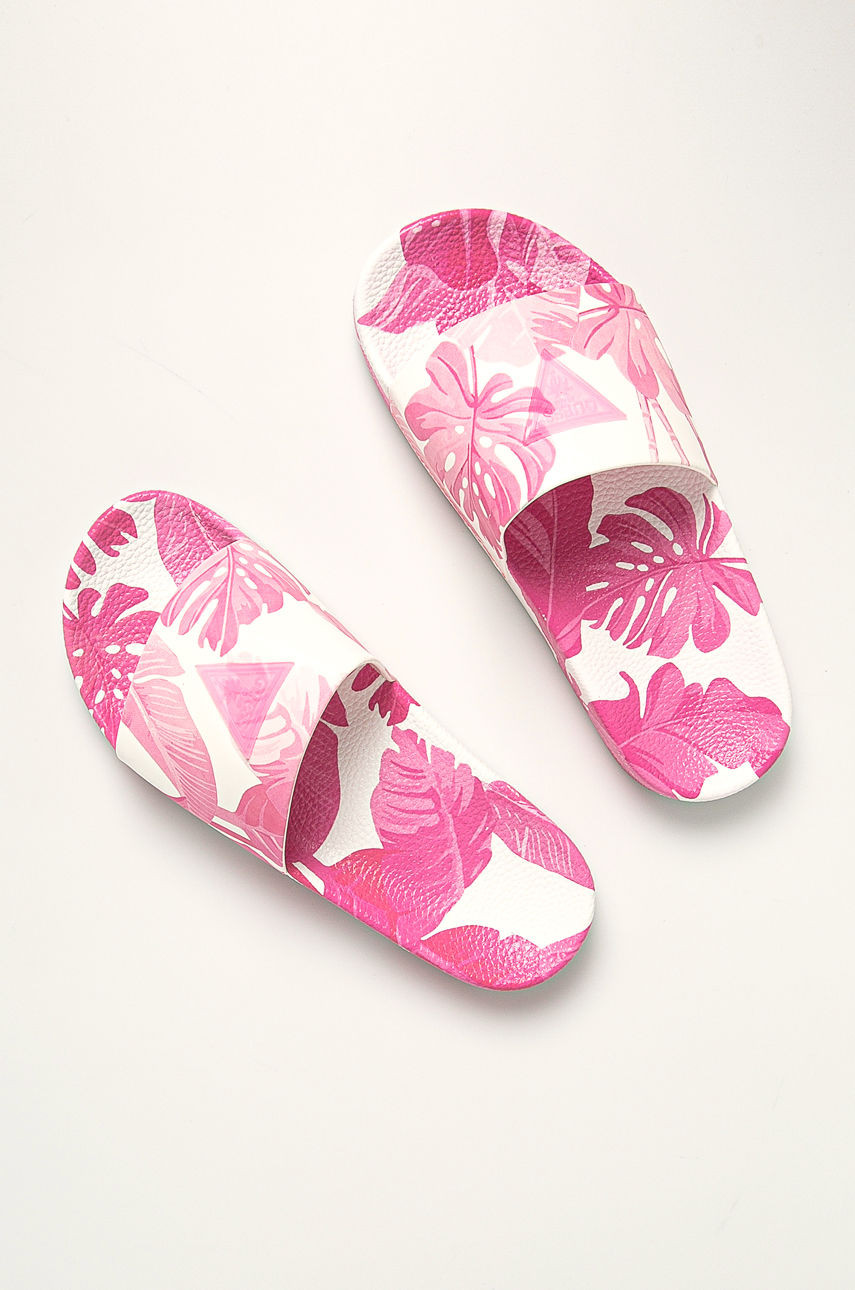 Plážové pantofle E02Z12BB00F-PU28 růžovobílá - Guess růžovo/bílá 37