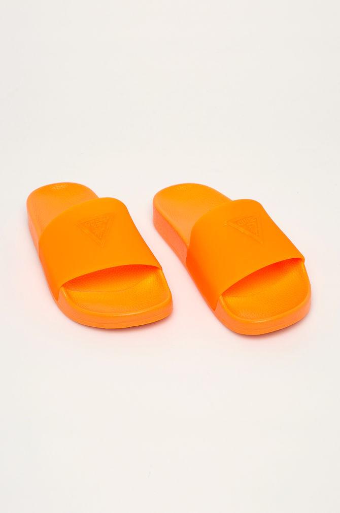 Plážové pantofle E02Z13BB00S-ORFU neonově oranžová - Guess neonová oranžová 39