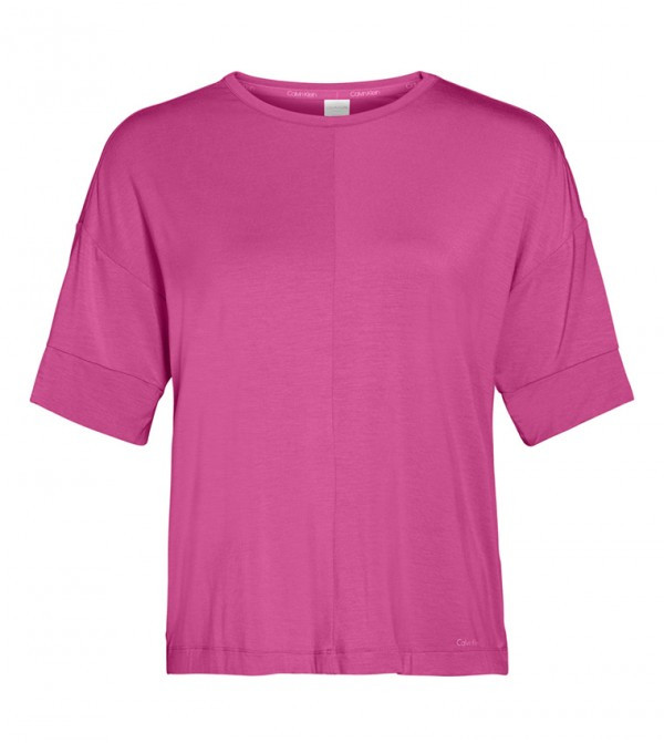 Dámské spací tričko - 000QS6410E BM6 - Calvin Klein růžová S