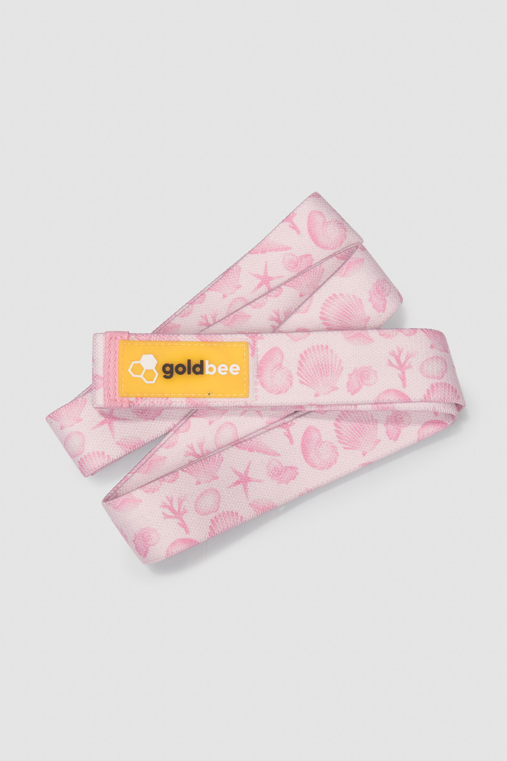 Textilní odporová guma dlouhá na cvičení- Rose Sea - GoldBee růžová-vzor one size