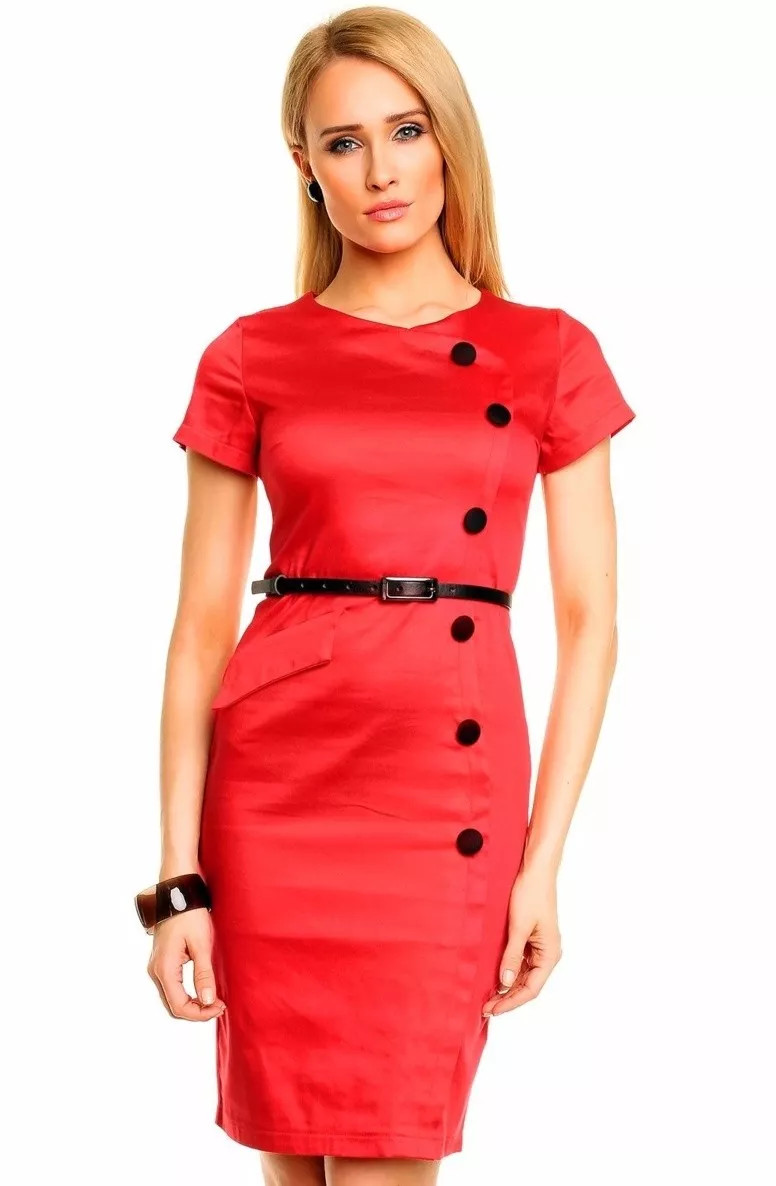 Dámské společenské šaty HS-289 červené- MAYAADI červená XL