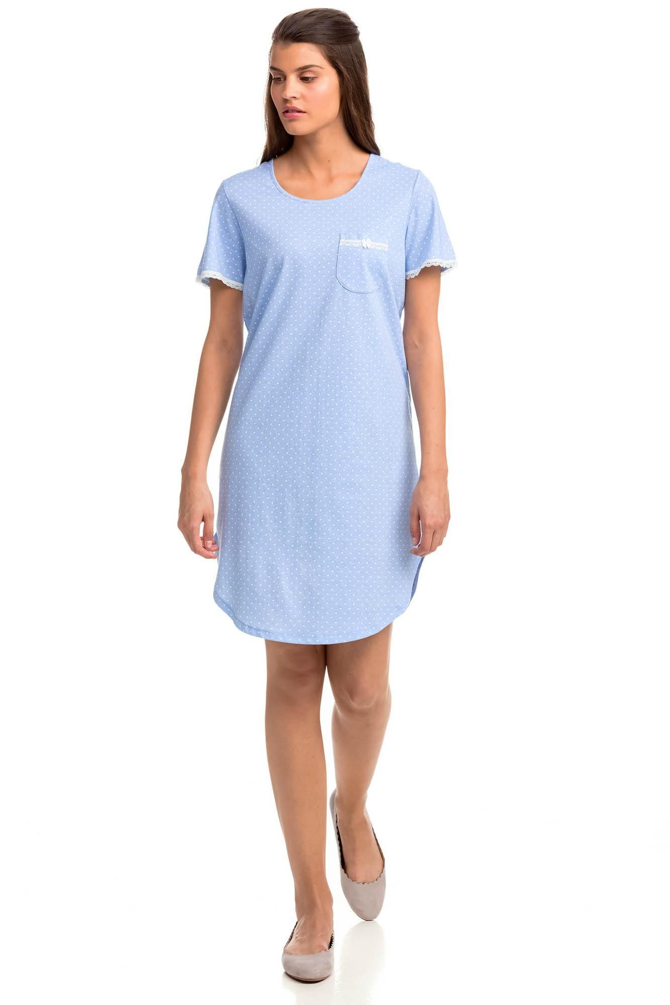 Pohodlná dámská noční košile 14381 Vamp modrá S