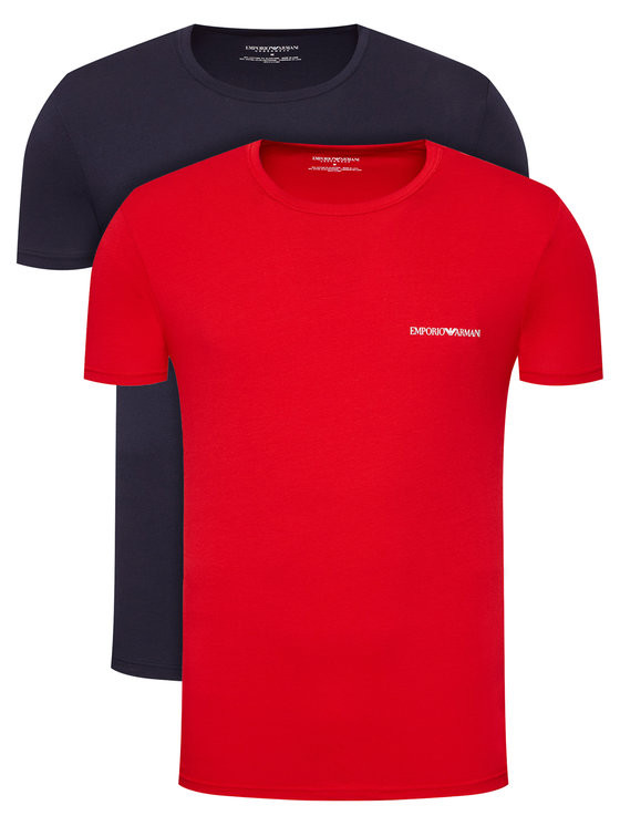 Pánské tričko 2pcs 111267 1P717 76035 černá/červená - Emporio Armani barevná XL