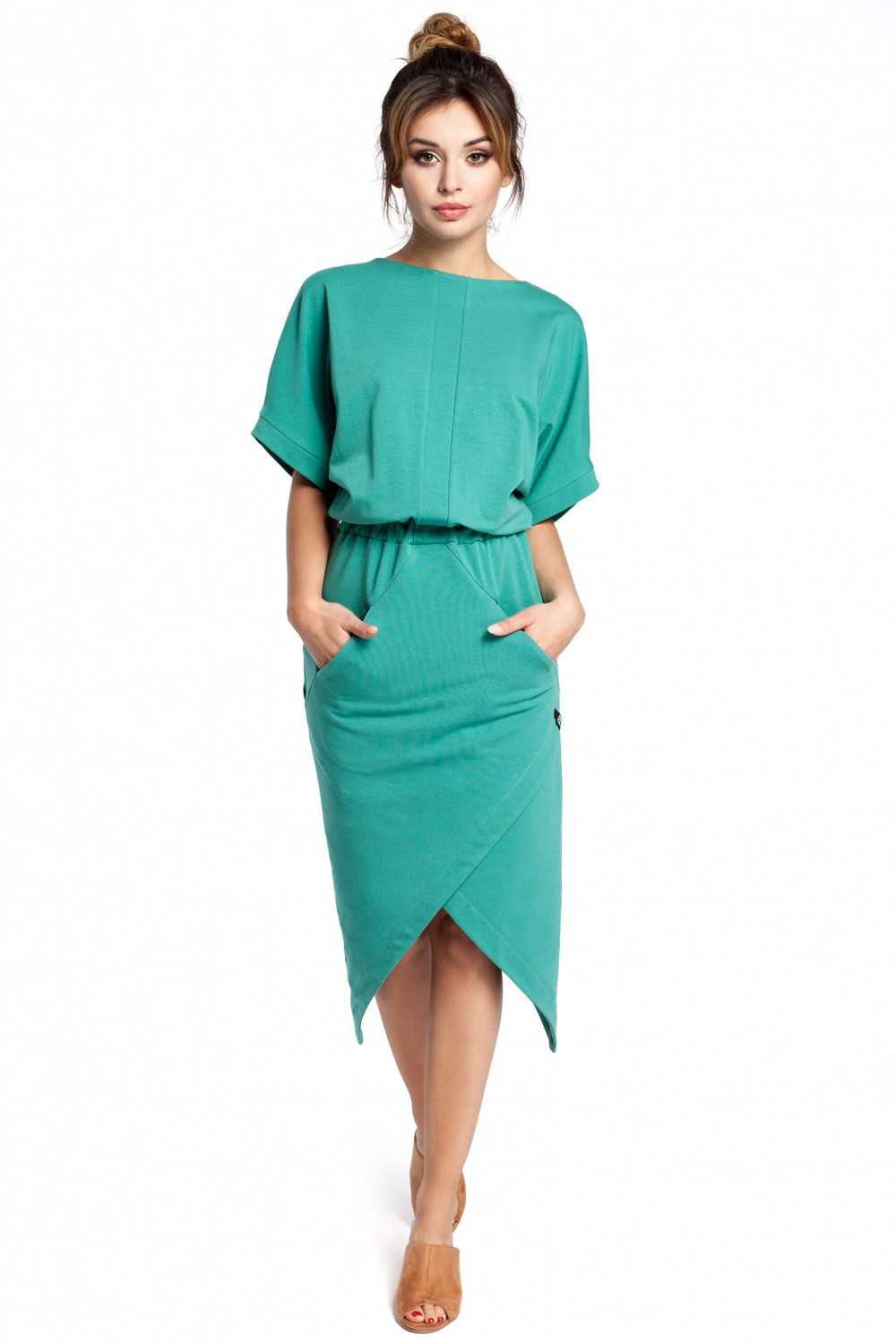 Dámské šaty B029 - BEwear zelená S/M