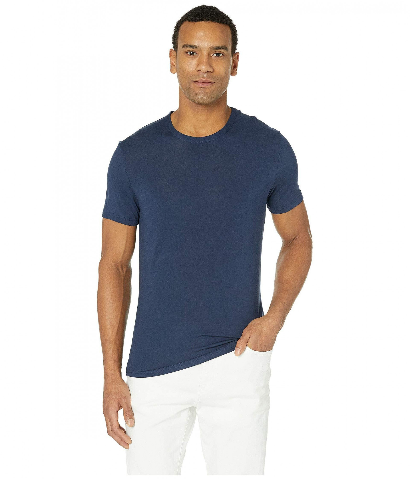 Pánské ultra-soft tričko NM1658E C9K královská modrá - Calvin Klein královská modř L