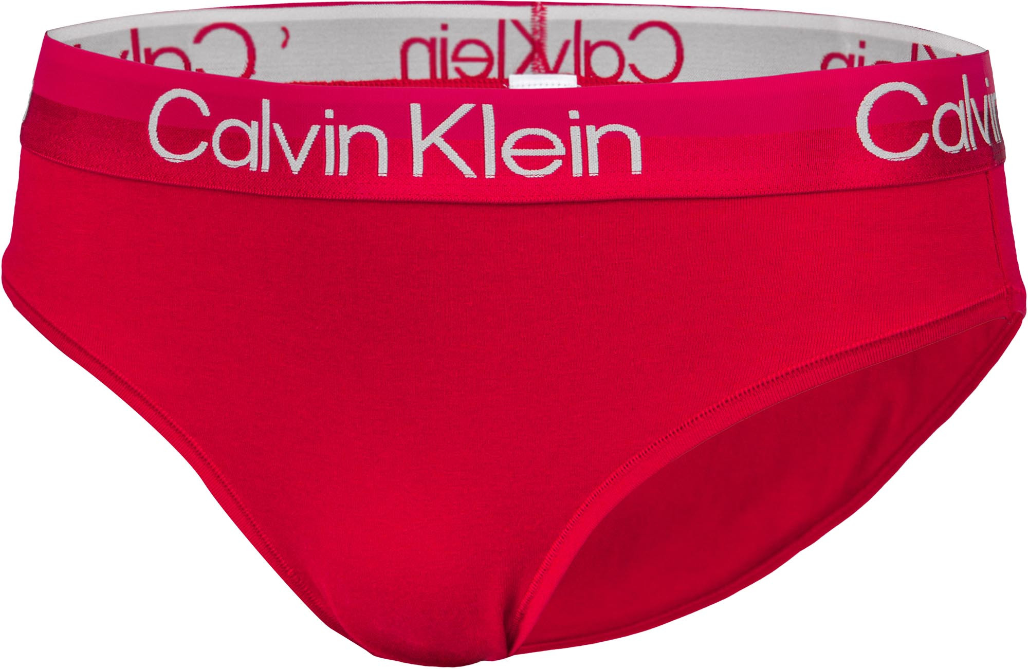 Dámské kalhotky s vysokým pasem QF6718E - XMK - Červená - Calvin Klein červená M
