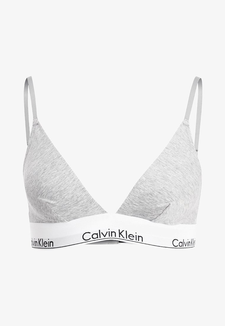 Podprsenka bez kostice QF5650E - 020 - šedá - Calvin Klein šedá S