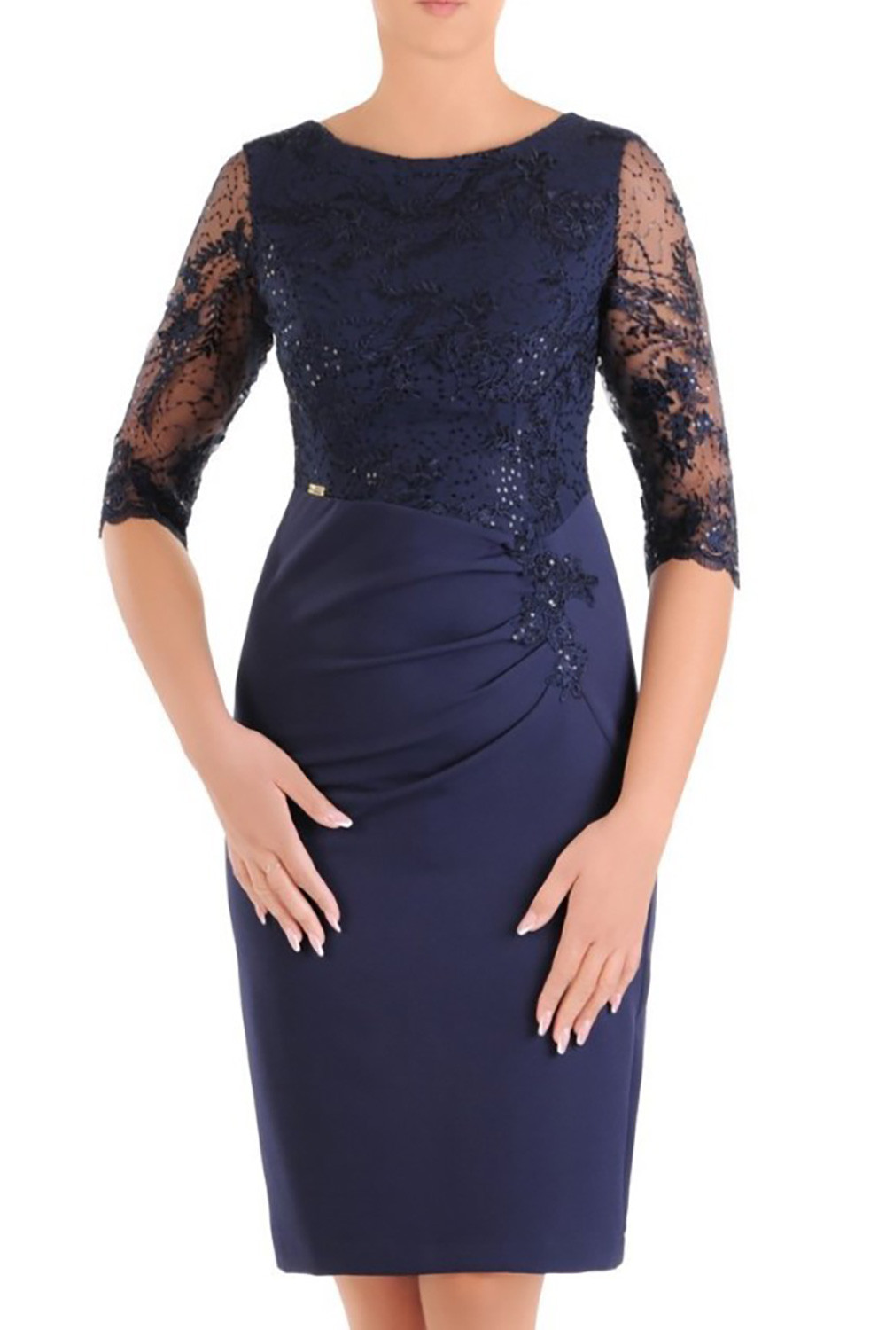 Dámské šaty Silwane model 152763 - Jersa tmavě modrá 42