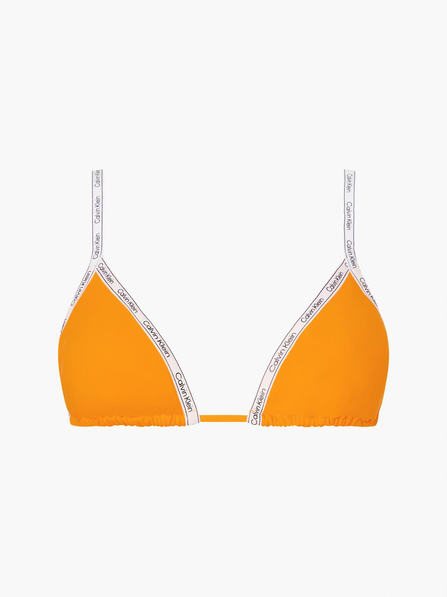 Vrchní díl plavek KW01604 ZEG oranžové - Calvin Klein oranžová-bílá M