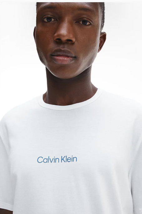 Pánské triko na spaní NM2170E 1O6 - bílá - Calvin Klein bílá L