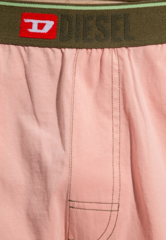 Pánské pyžamo A03893 - 0WCAX růžová/khaki - Diesel khaki-růžová XL