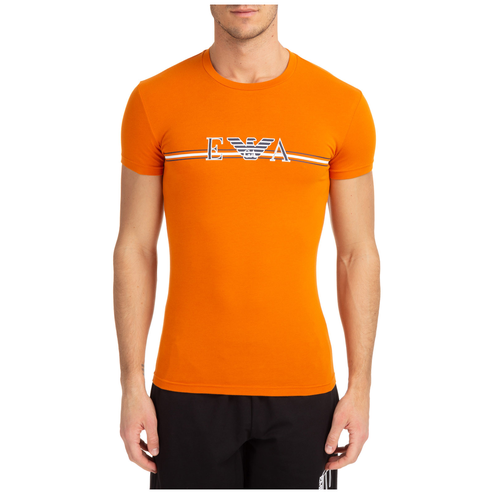 Pánské triko krátký rukáv - 111035 2R523 00163 - Emporio Armani oranžová M