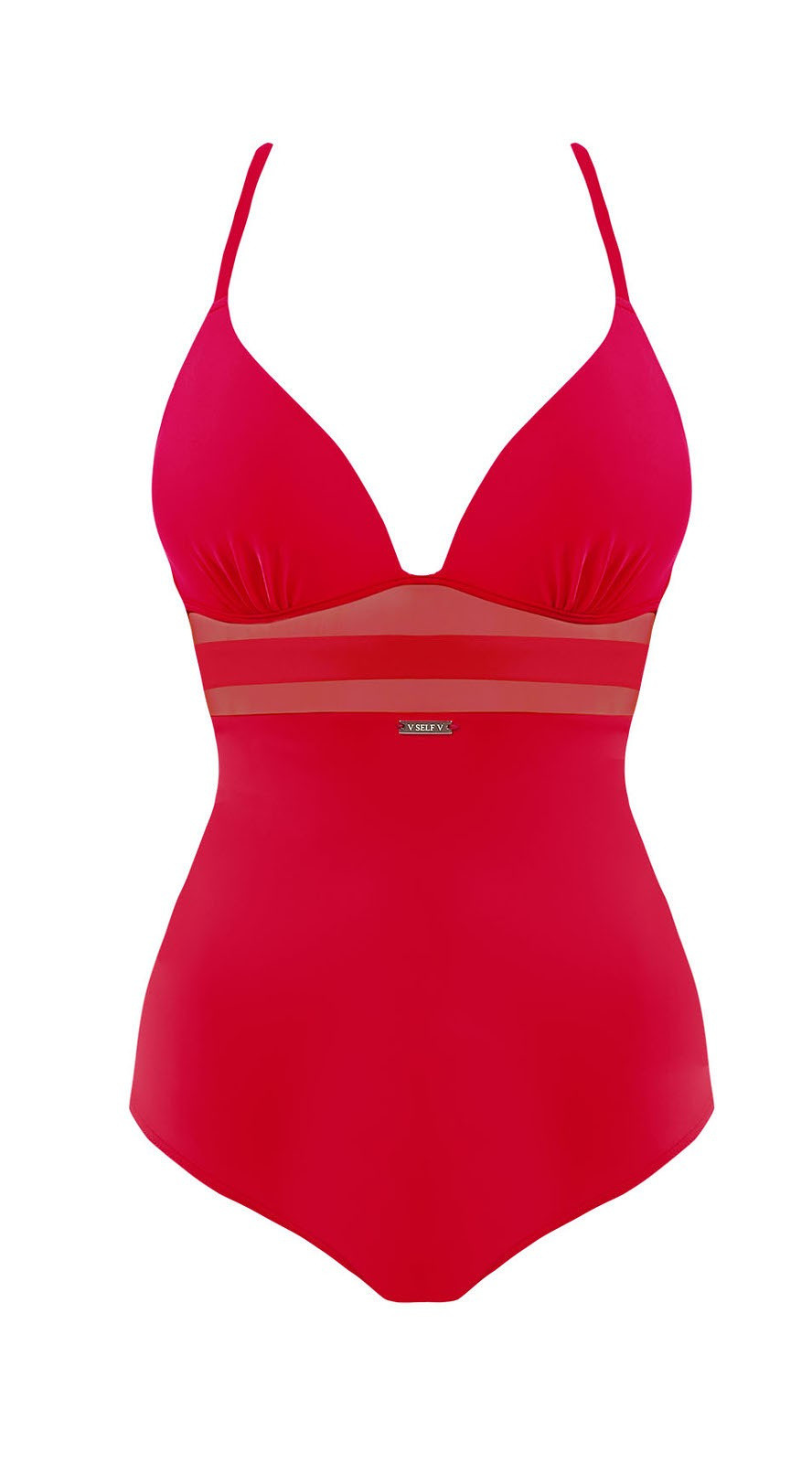 Dámské plavky - S1026S - Fashion13 - Self červená 40E