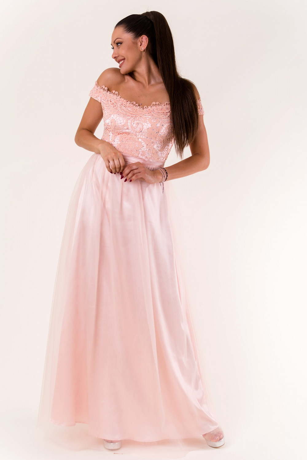 Dámské šaty HM2197 - YourNewStyle pudrovo-růžová L