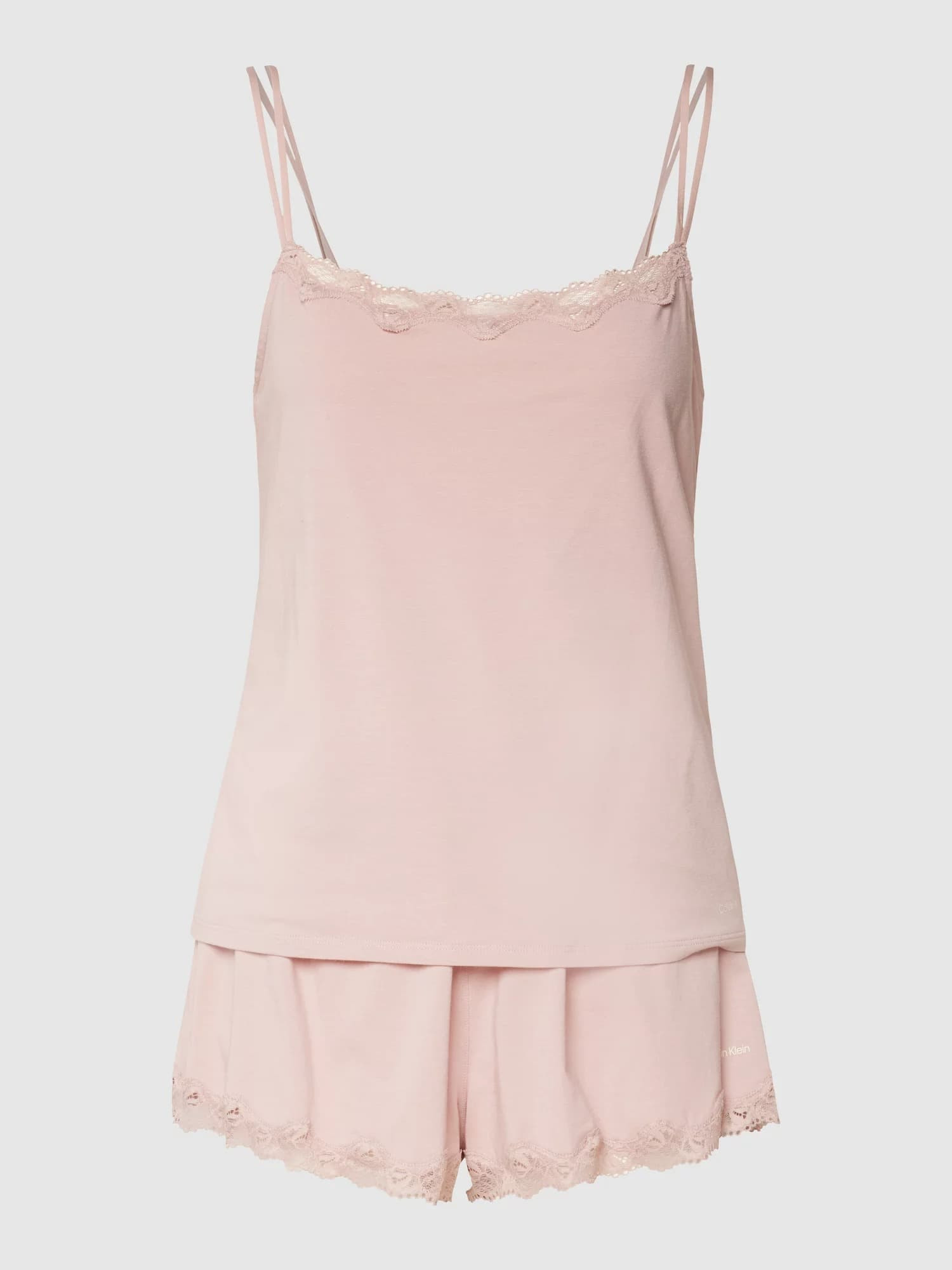 Dámské pyžamo - QS6820E TQO - starorůžová - Calvin Klein staro růžová M