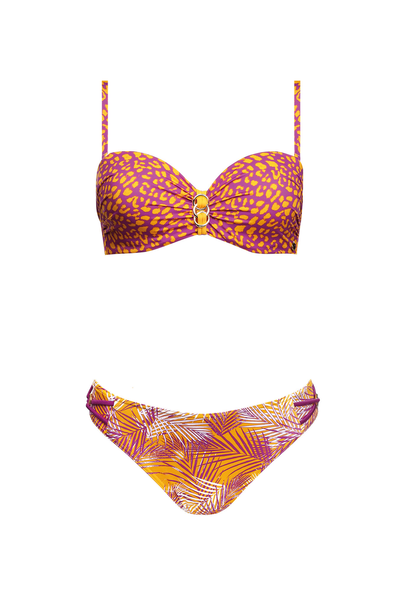 Dvojdílné plavky Paradise2 S7300O22 - Self oranžová-fialová 40C
