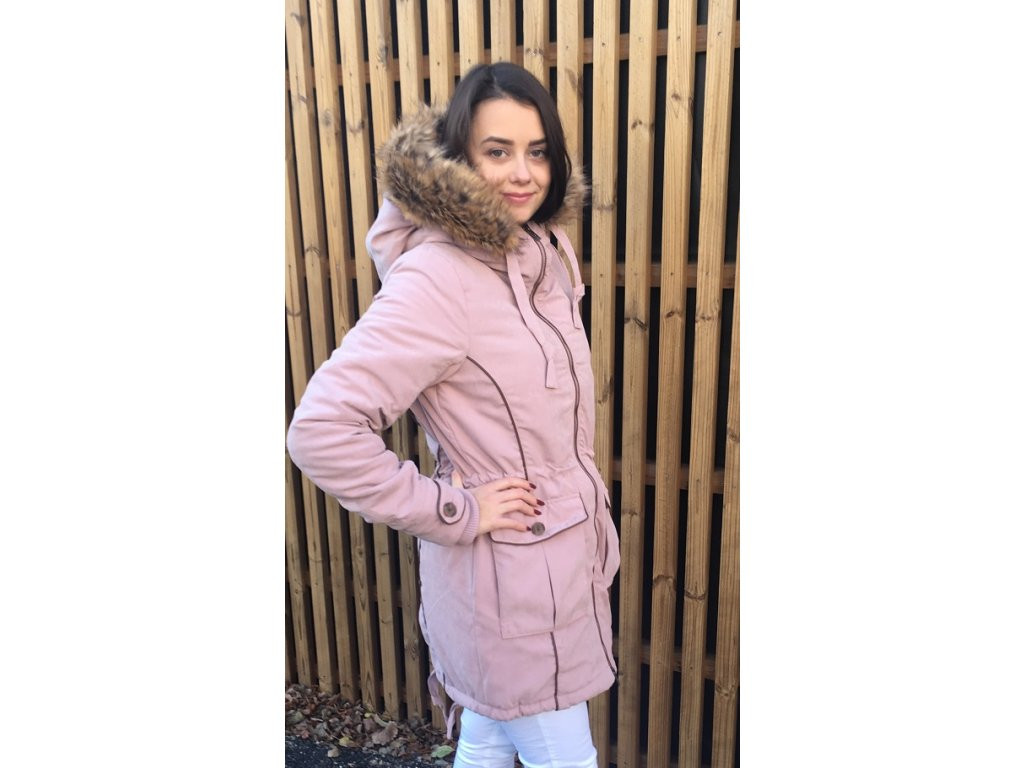 Dámská zimní bunda s kapucí 13200 - Urban Surface růžová XL