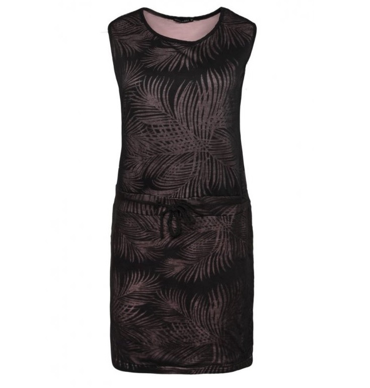 Letní šaty D30134 - FPrice černo/růžová XS