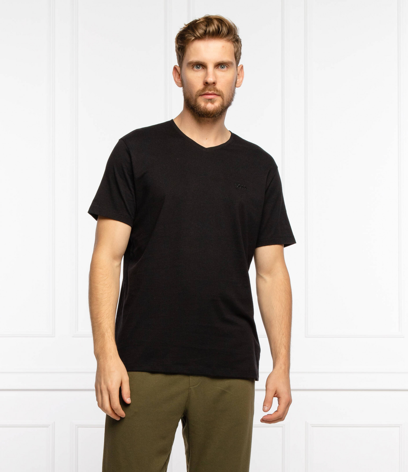 Pánské tričko T-Shirt VN 2p CO 50325401 černé - Hugo Boss černá M