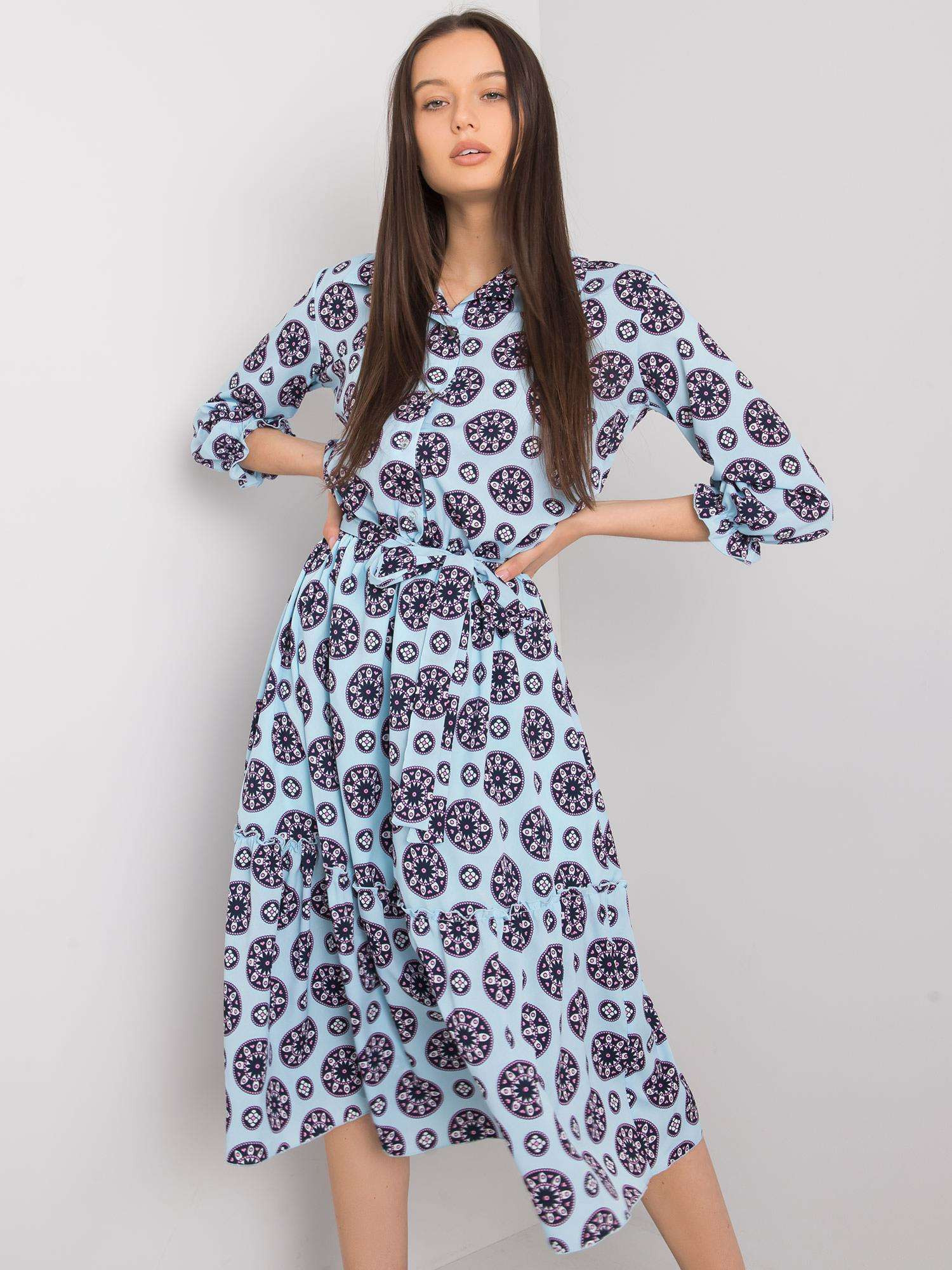 Dámské šaty SK 508525 - FPrice modro-růžová 42