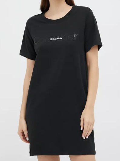 Dámská noční košile QS6896E UB1 černá - Calvin Klein černá XS