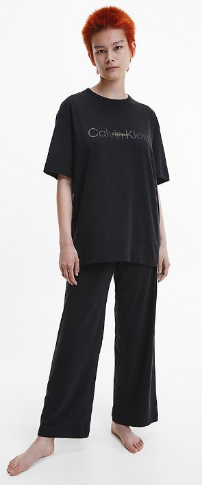 Dámské pyžamo QS6916E UB1 černá - Calvin Klein černá L