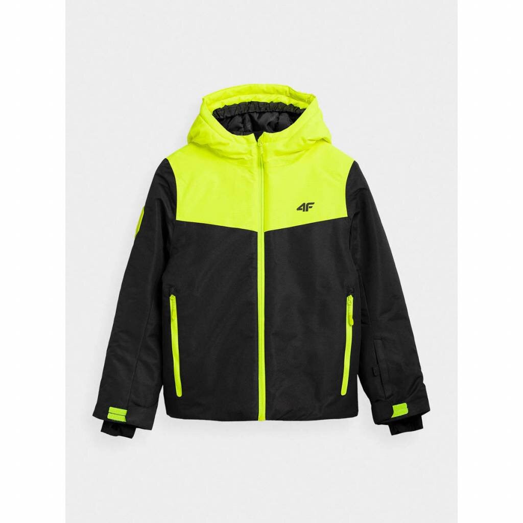 Dětská lyžařská bunda HJZ21-JKUMN001A - 4F Neon žlutá-černá 128