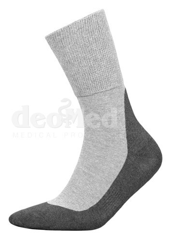 Unisex ponožky zdravotní Medic Deo Silver sv.šedé - DeoMed sv. šedá s tm. šedou 47/49