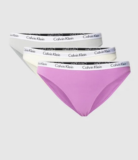 Dámské kalhotky 3pcs QD3588E CFU mix barev - Calvin Klein Mix barev L