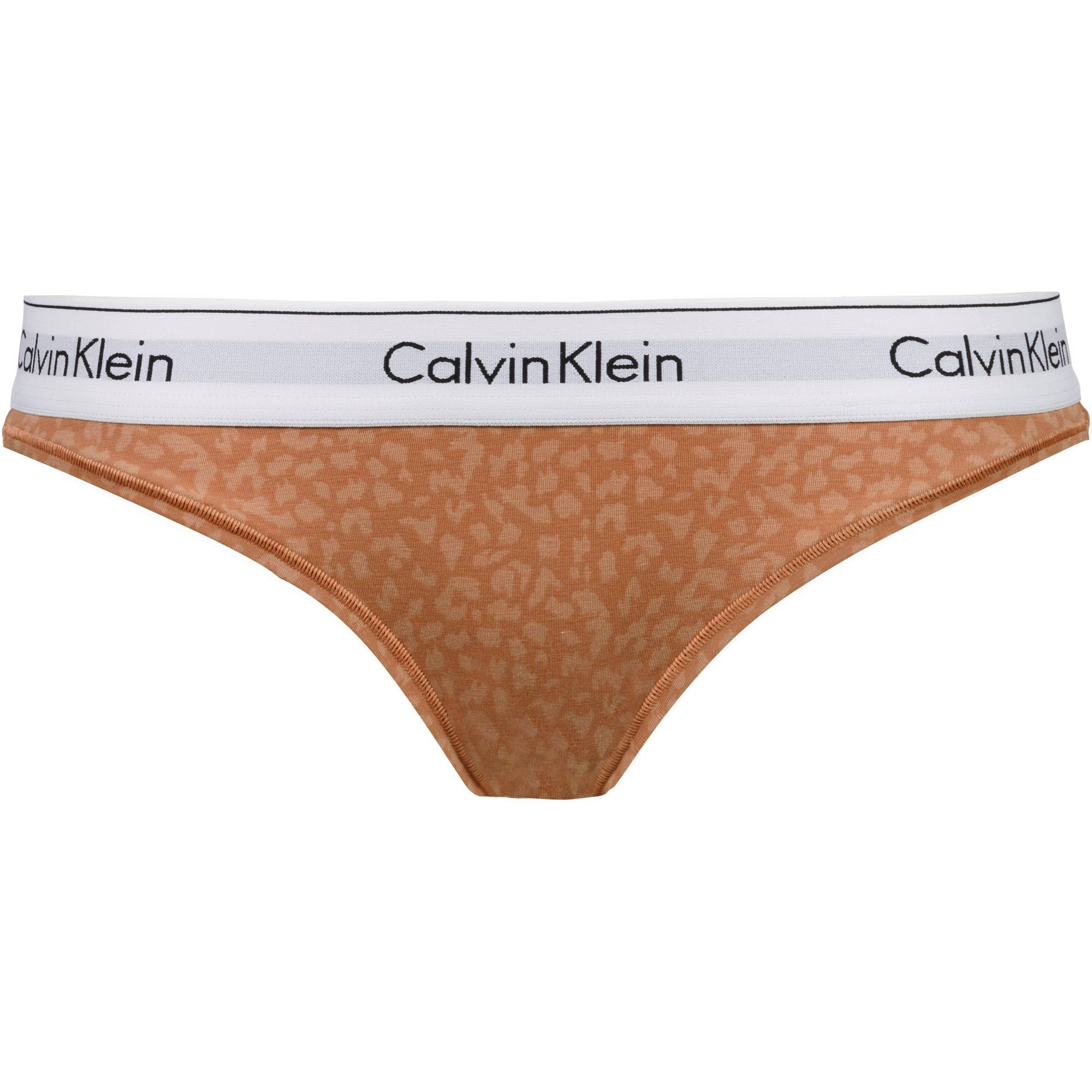 Dámské kalhotky F3787E 796 hnědá/vzor - Calvin Klein hnědá/vzor S