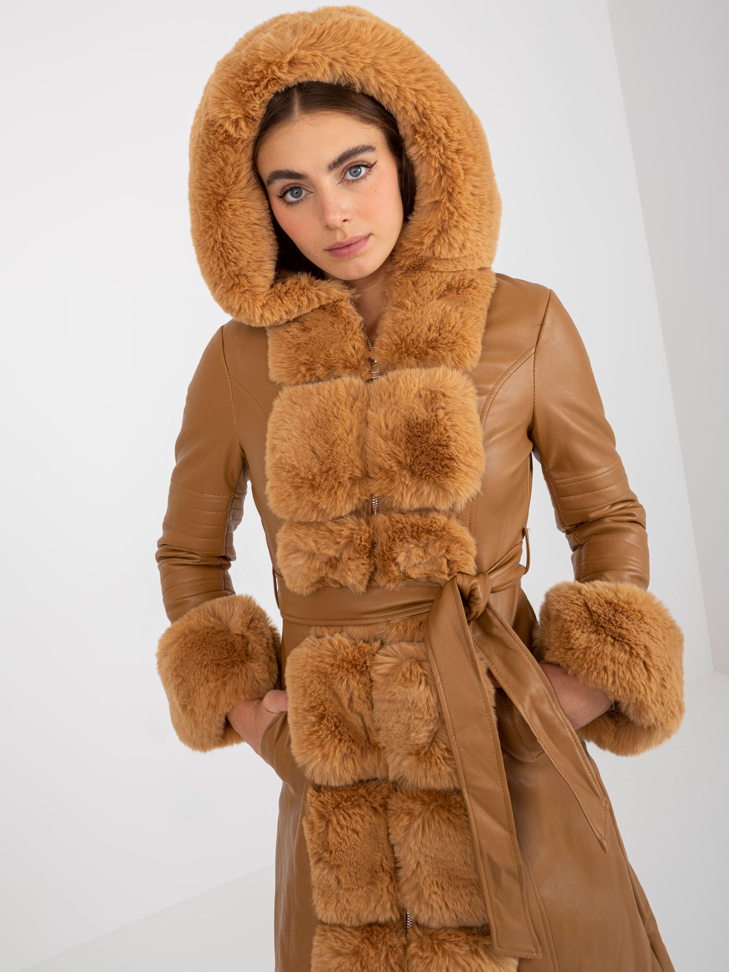 Dámský kabát TR060 - FPrice camel L