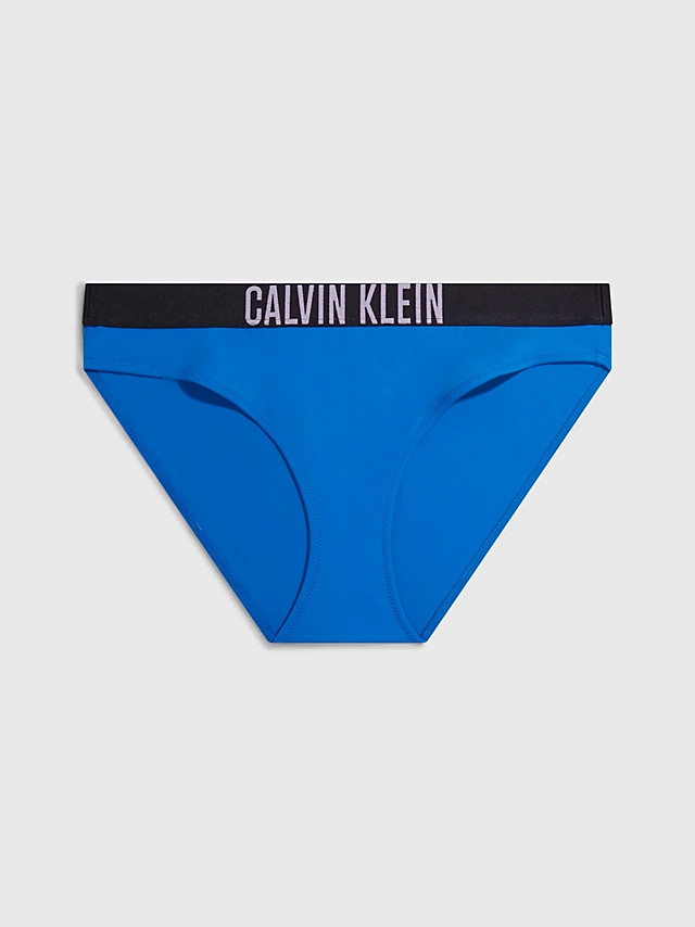 Dámský spodní díl bikin KW0KW01983 C4X modrá - černá - Calvin Klein L