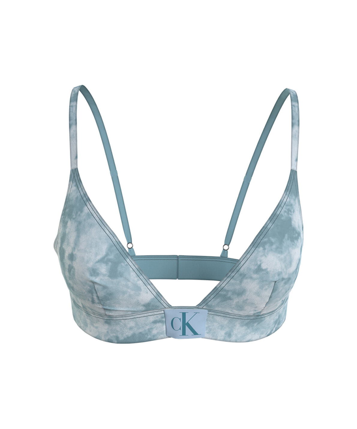 Dámská plavková podprsenka bikini KW0KW02121 OGY modrá - Calvin Klein L
