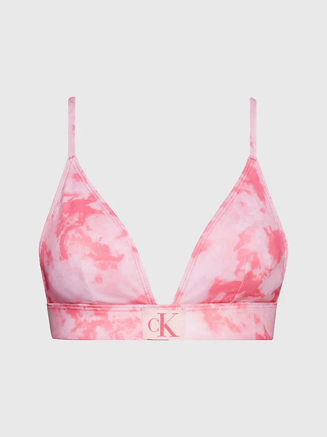 Dámská plavková podprsenka bikini KW0KW02121 OJV růžová - Calvin Klein S