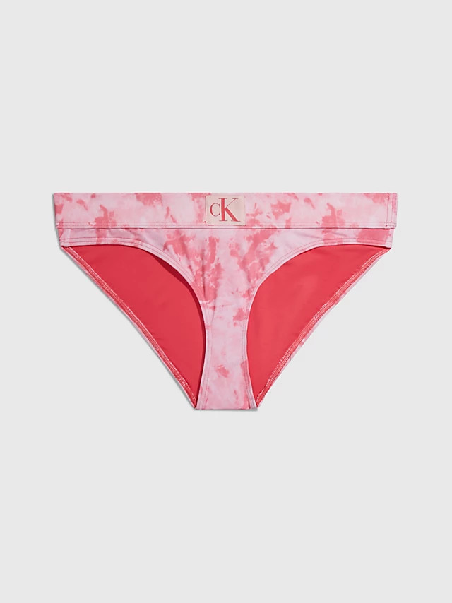 Dámské plavkové kalhotky KW0KW02124 0JV růžová - Calvin Klein M