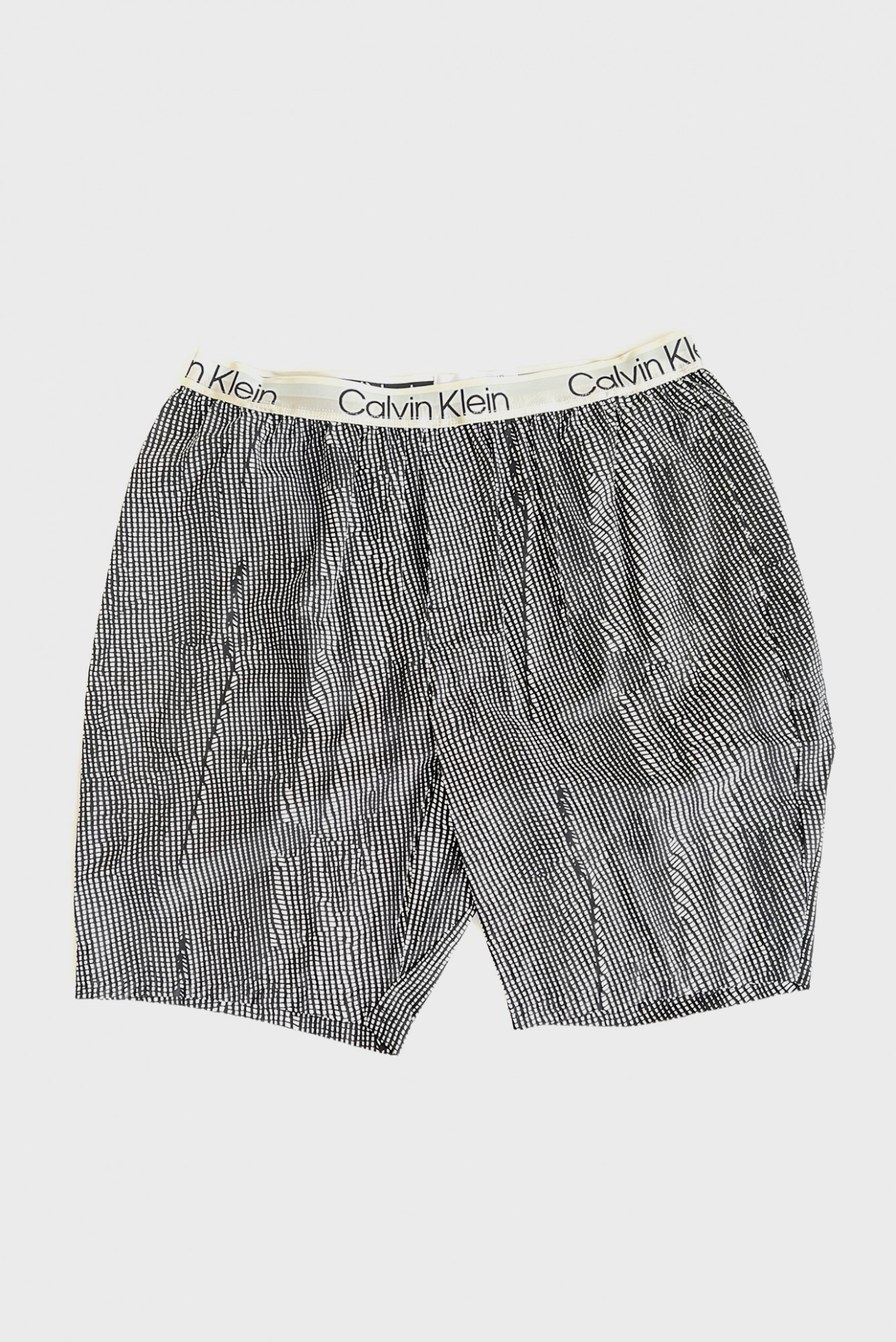 Pánské pyžamové šortky 000NM2179E C6S černo-bílé - Calvin Klein L