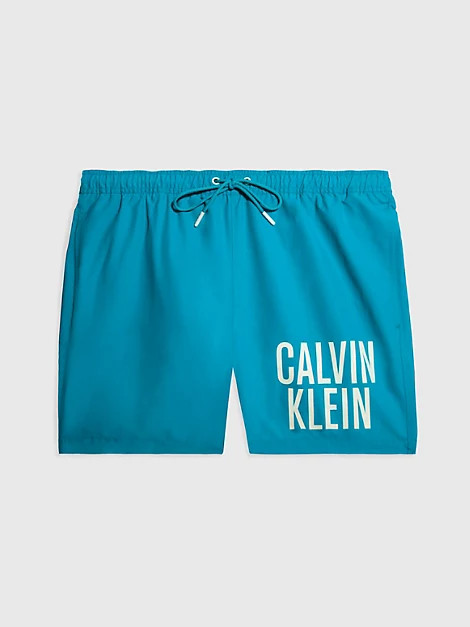 Pánské střední plavecké šortky se stahovací šňůrkou KM0KM00794 CVZ sv. modrá - Calvin Klein M