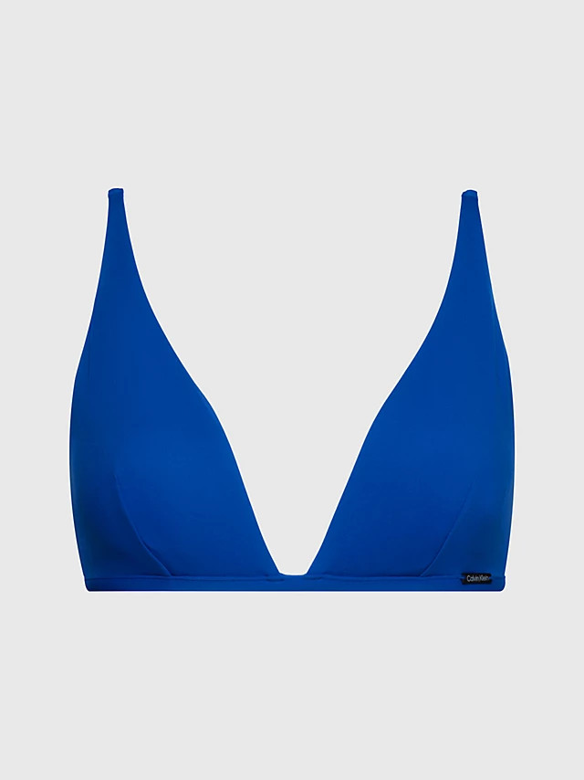 Dámská plavková podprsenka BIKINI KW0KW02041 C66 modrá - Calvin Klein M