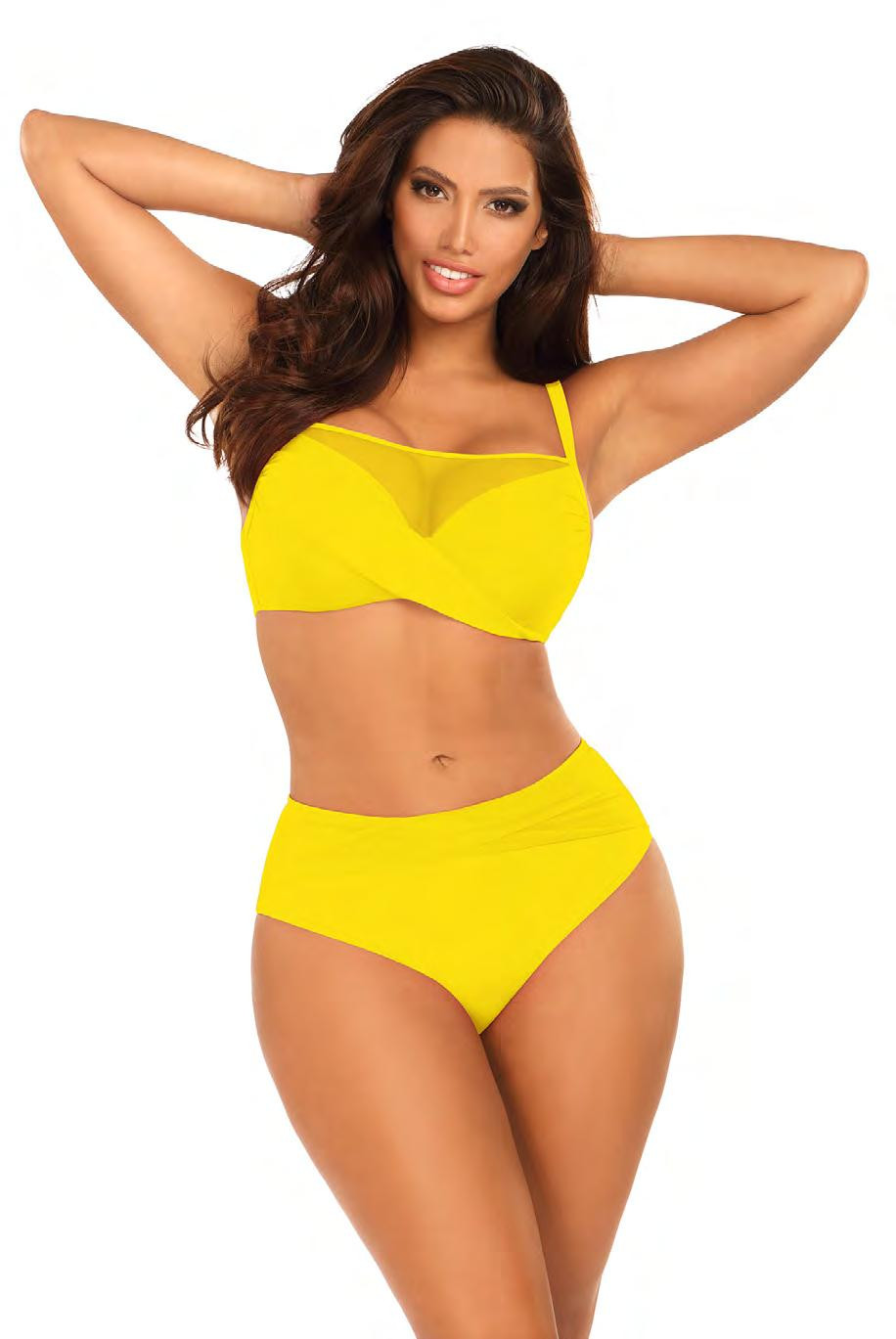 Dámské dvoudílné plavky Fashion 16 S1002N2-21 žluté - Self 40B
