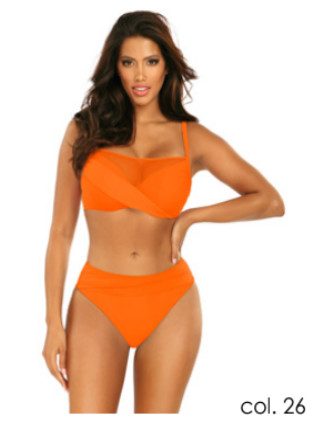 Dámské dvoudílné plavky Fashion 16 S1002N2-26c, oranžová - Self 38C